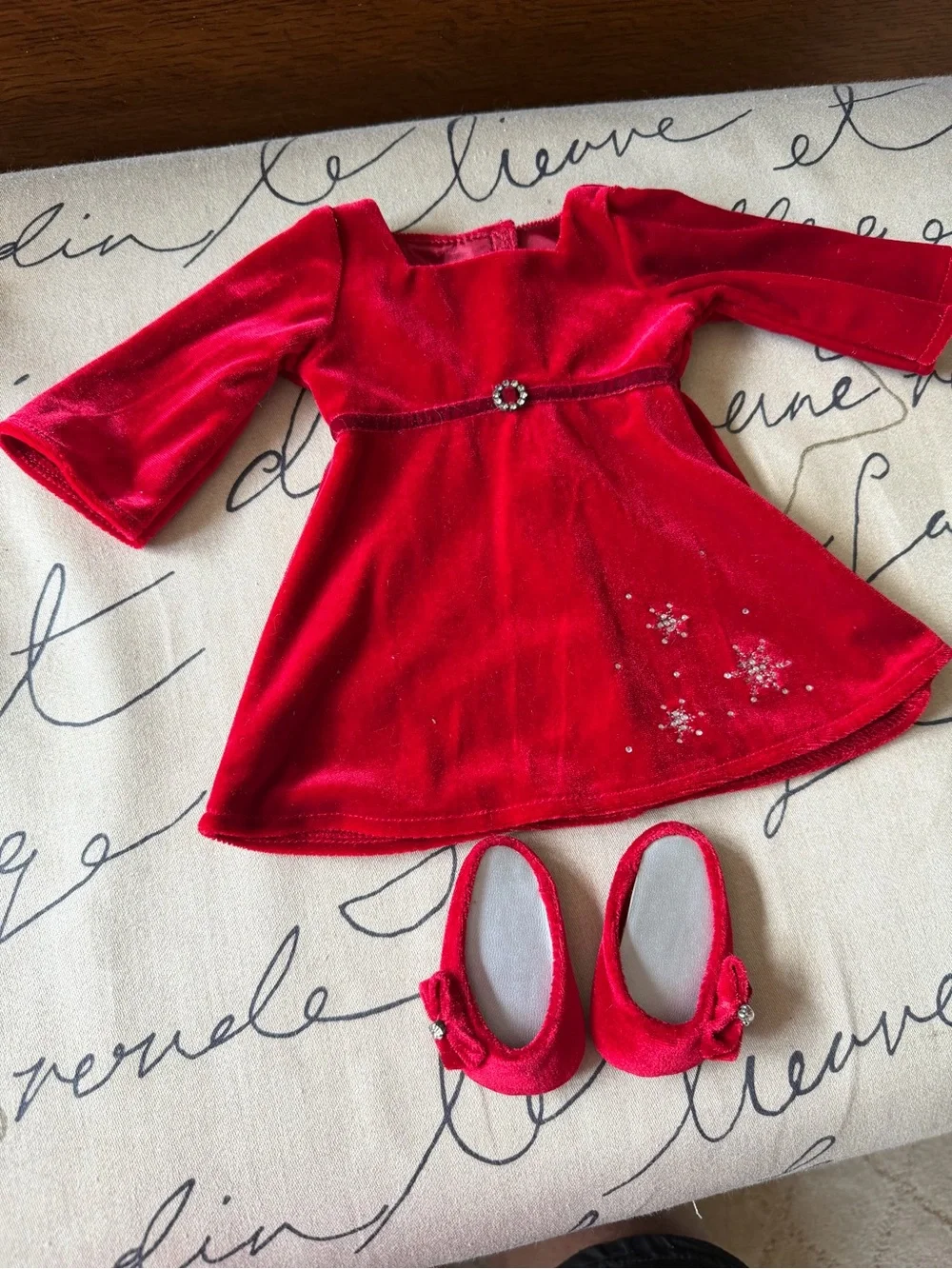 American Girl Christmas dress with coat